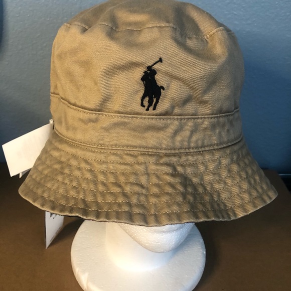 Polo Ralph Lauren Polo Club Linen Reversible Multi Plaid/Tan Bucket Hat S/M NWT - Picture 7 of 15